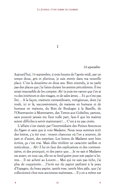 le journal d'une femme de chambre résumé