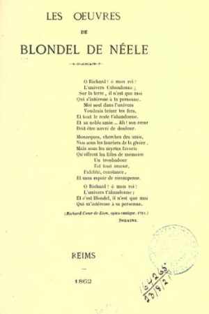 Les Oeuvres de Blondel de Néele PDF