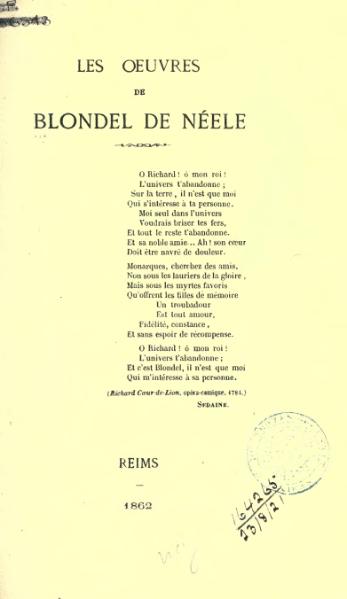 Les Oeuvres de Blondel de Néele PDF 7