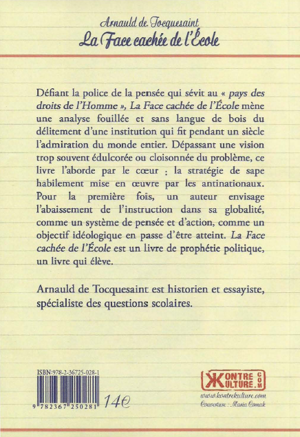 La face cachée de l'école en pdf par Arnauld de Tocquesaint 18
