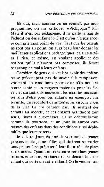 Une éducation qui commence avant la naissance 7
