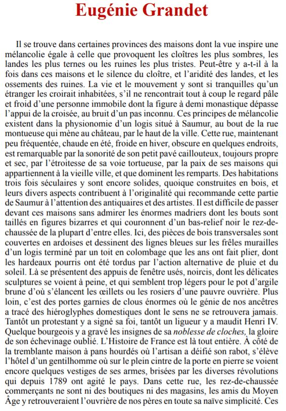 Eugénie Grandet Balzac Page 1 Eugénie Grandet Balzac Page 1