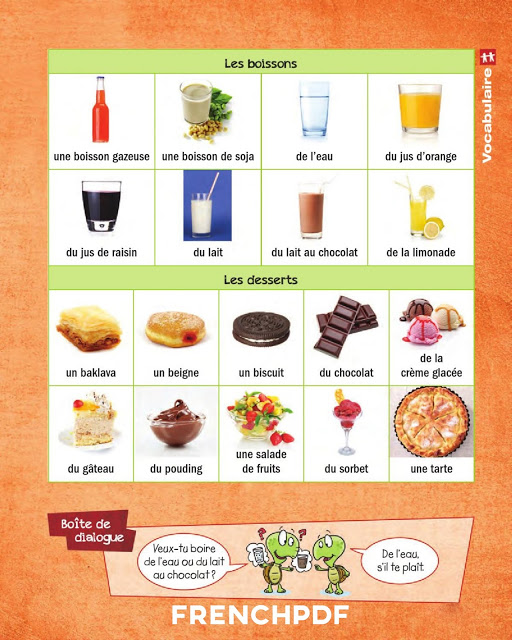 Apprendre Les boissons et les desserts - Le français en image 6