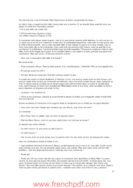 La Vérité sur l'Affaire Harry Quebert Livre PDF 5