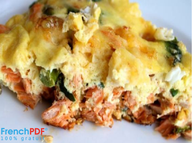 Healthy Frittata avec échalotes et saumon fumé 1