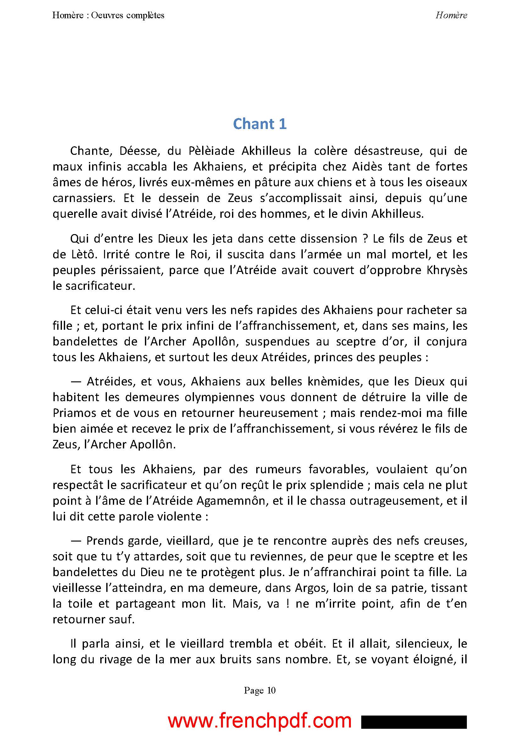 Homère Oeuvres complètes et annexes PDF à télécharger 12