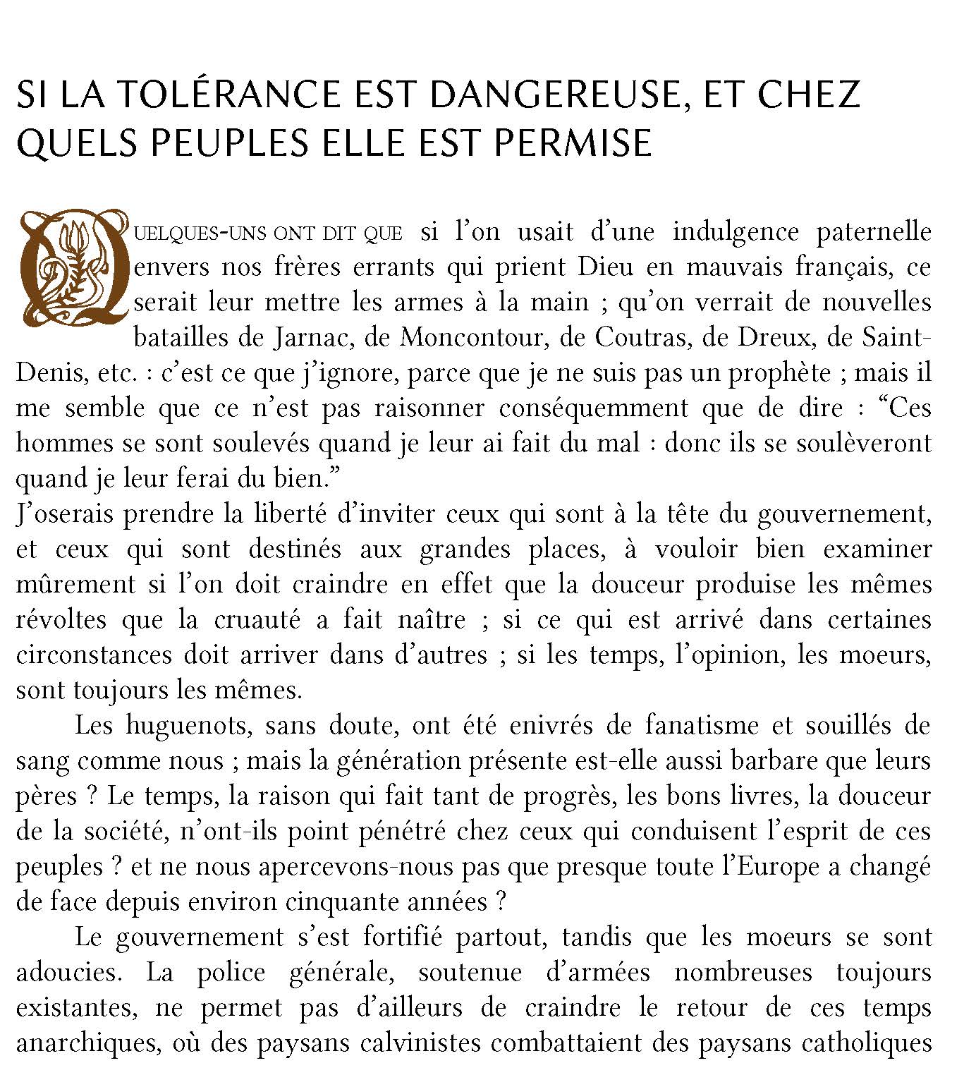 Traité sur la tolérance - Voltaire 6
