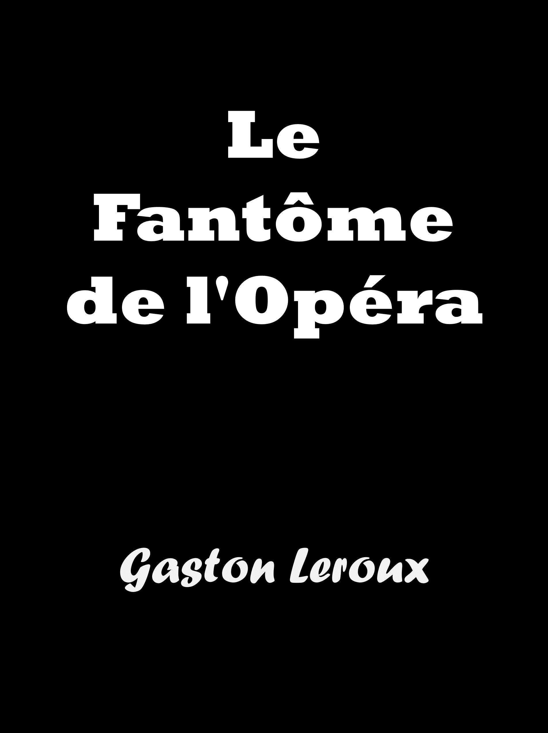 Couverture Le Fantôme de lOpéra