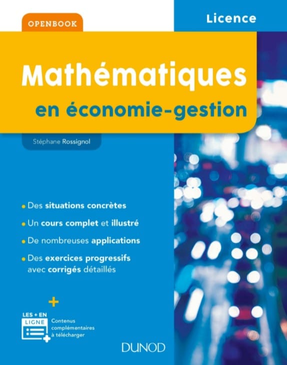 Mathematiques en economie gestion Stephane Rossignol
