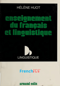 Enseignement du francais et linguistique