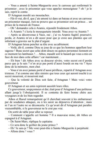 Extrait 2 Le Vicomte de Bragelonne