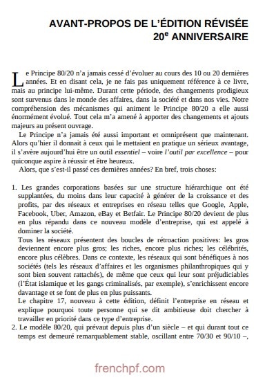 livre de richard koch le principe 80 20 pdf gratuit