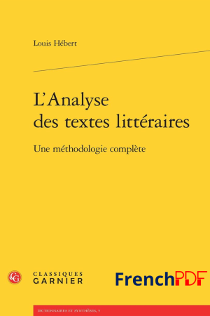 L’analyse des textes littéraires PDF