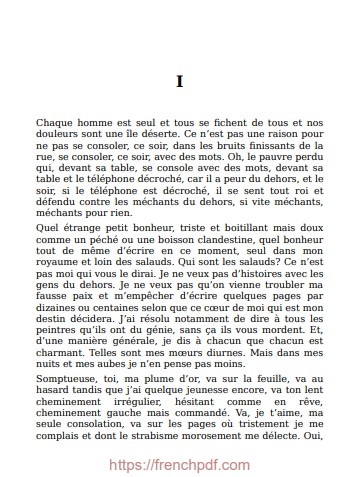 Le Livre de ma Mere chapitre I