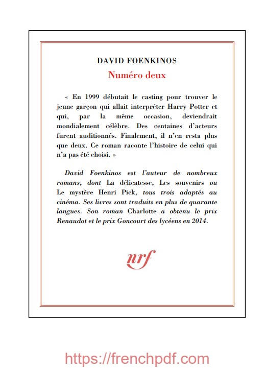 numero deux david foenkinos image 1