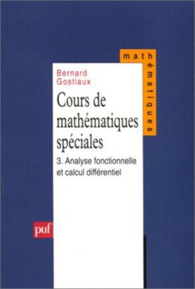 analyse fonctionnelle cours de mathematiques speciales tome 3 pdf