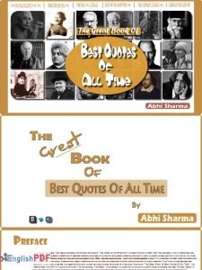 The Great Book Of Best Quotes Of All Time  Abhi Sharma English