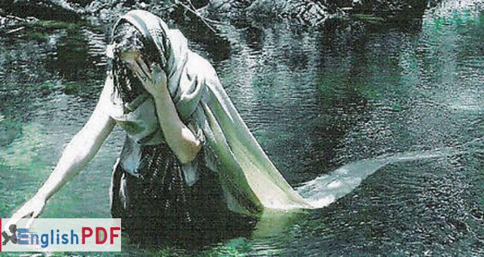 woman wading in water